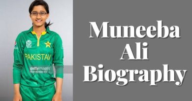 Muneeba Ali (Cricketer) Age , Weight , Height , Husband , Life , Family , Biography